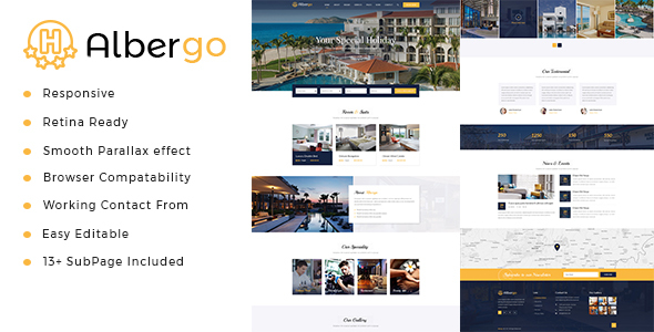 Albergo - 酒店度假村HTML5模板