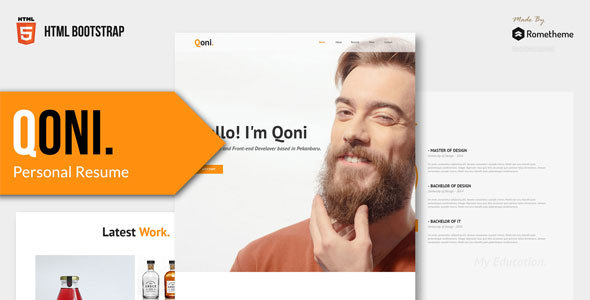 QONI - 个人简历HTML模板