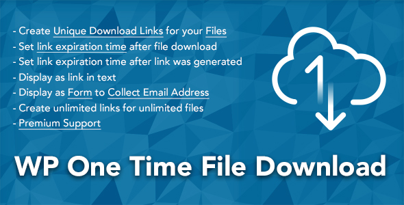 WP One Time File Download 下载限制插件