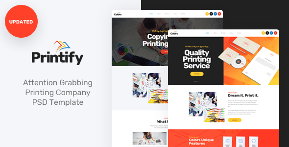 Printify - 印刷设计公司PSD模板