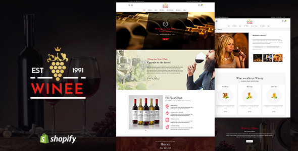 Winee - 红酒饮料Shopify电商模板