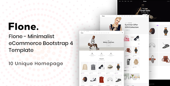 Flone - 极简电子商务Bootstrap 4模板