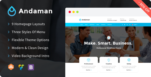 Andaman - 创意商务网站模板Wordpress主题