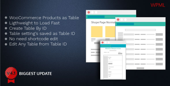 Woo Product Table Pro - 快速表格创建WordPress插件