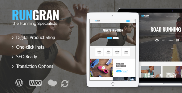 Run Gran - Sports Apparel & Gear Store WordPress Theme
