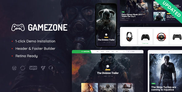 Gamezone - 电子竞技游戏商店模板WordPress主题