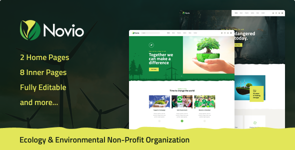 Novio - 生态环境非营利组织PSD模板