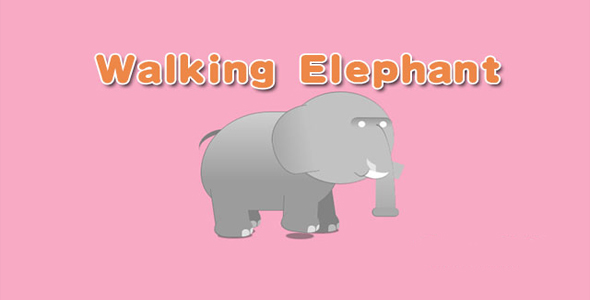 纯CSS3逼真的卡通大象走路动画特效