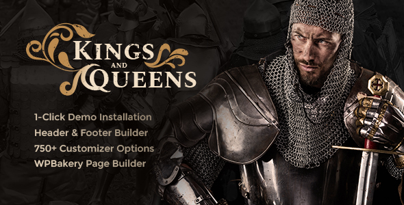  Kings&Queens - Historical Drama Stage Website Template WordPress Theme