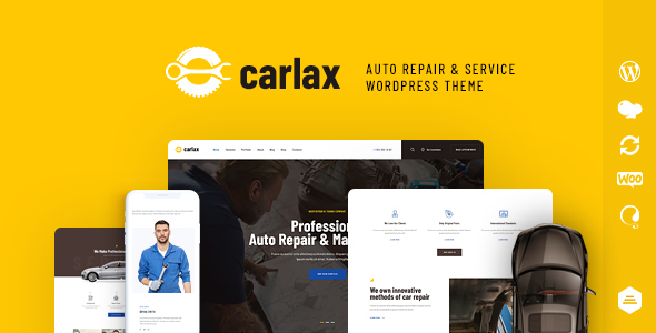 Carlax - 汽车配件商店模板WordPress主题