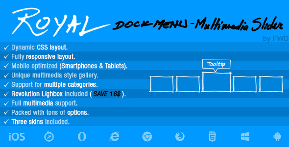 Royal Dock Menu 多媒体幻灯片