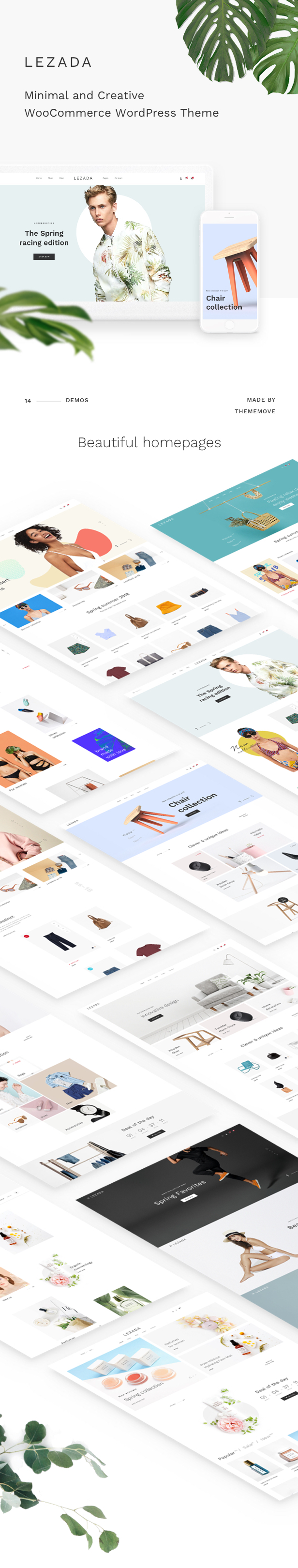 Lezada - 极简创意时尚服饰商店WooCommerce主题