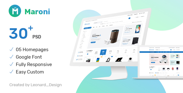 Maroni - 电子商务PSD模板