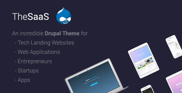  TheSaaS - Responsive SaaS Software Drupal 8 Theme