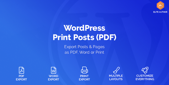 PDF Print Posts & Pages - 打印文章页面PDF插件