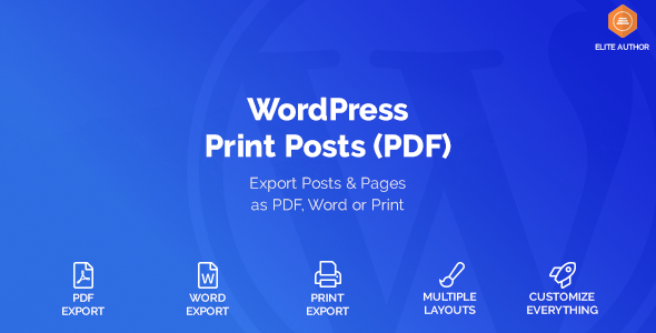 WordPress Print Posts & Pages (PDF)