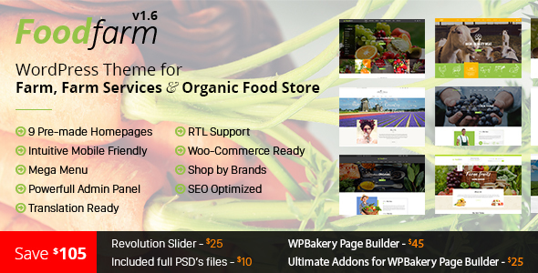 FoodFarm - WordPress Theme for Farm