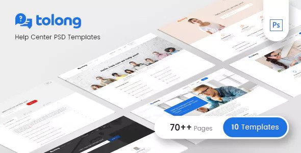 Tolong - Knowledge Base 知识库PSD模板