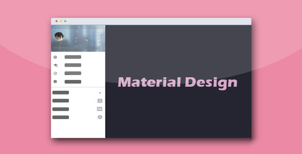 Material Design风格侧边栏UI设计