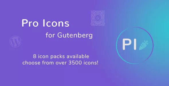 Pro Icons for Gutenberg 古腾堡编辑器扩展