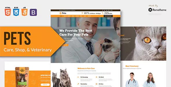 PETS - 宠物兽医HTML模板