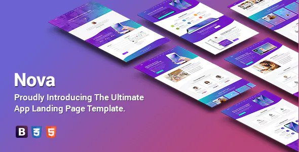 Nova - 高级APP程序着陆页模板