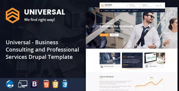 Universal - 商业咨询服务Drupal 8.5主题