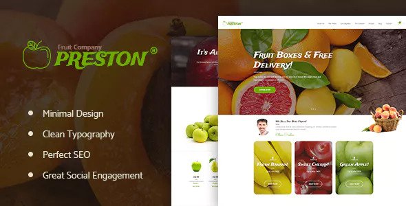 Preston - 水果有机农业WordPress模板
