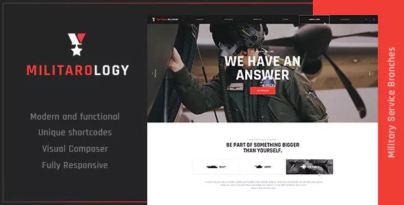 Militarology - Military Service WordPress Theme