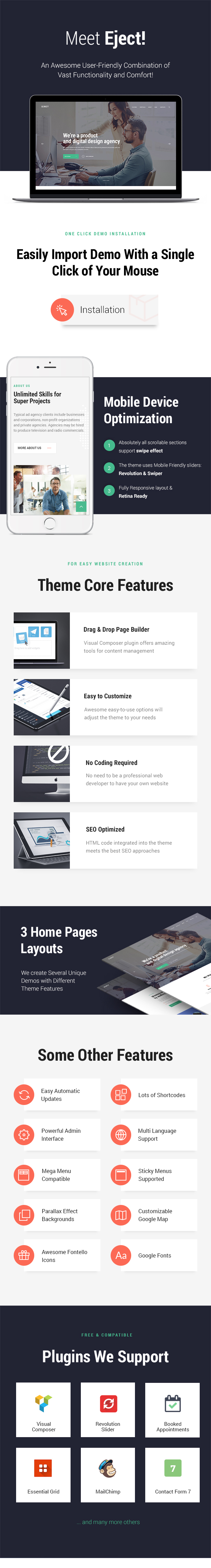 Eject - 创意Web设计工作室WordPress网站模板