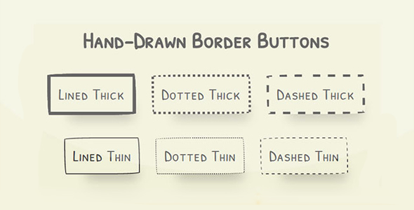 纯CSS3手绘风格卡通按钮设计效果