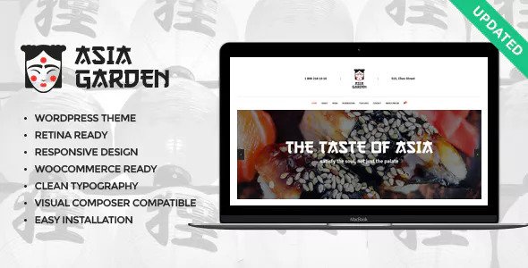 Asia Garden - Asian Food Restaurant WordPress Theme