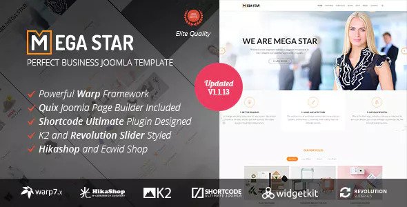 Megastar - 企业商务Joomla模板