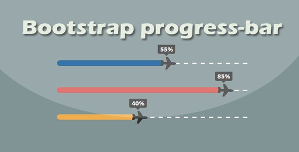  Bootstrap cool airplane runway style progress bar animation special effect