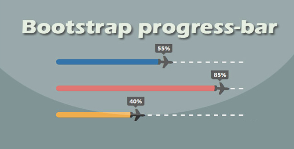 Bootstrap炫酷飞机跑道样式进度条动画特效