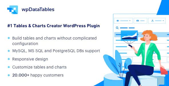 wpDataTables - 表格图表管理器WordPress插件