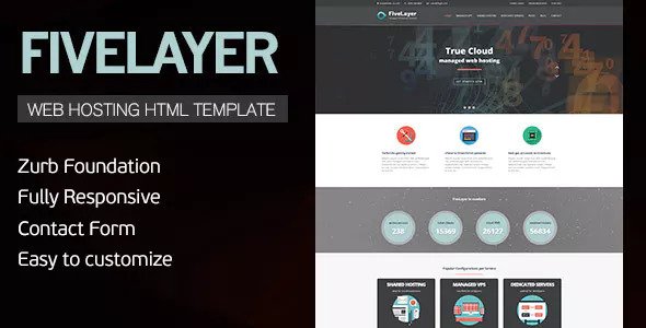 FiveLayer - 虚拟主机HTML模板
