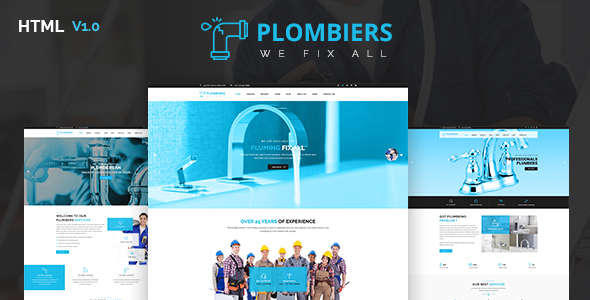 Plombiers - 水电维修服务HTML模板