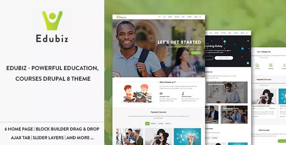  Edubiz - Strong Education Course Drupal 8.6 Theme