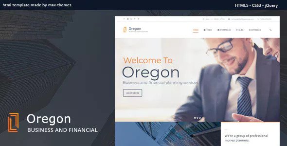 Oregon - 代理记账财务HTML模板