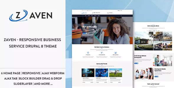  Zaven - Responsive Business Services Drupal 8.6 Theme