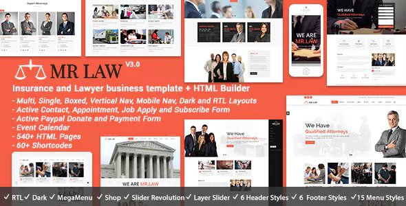Mr Law - 律师事务所HTML模板