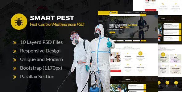 Smart Pest - 杀虫消毒PSD模板