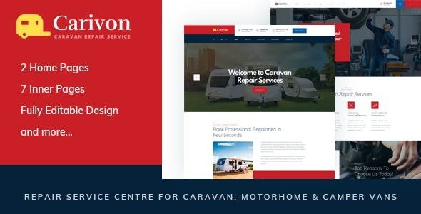 Carivon - 房车维修服务HTML模板