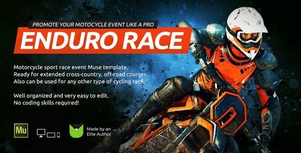 Enduro - 极端摩托车比赛网站Muse模板