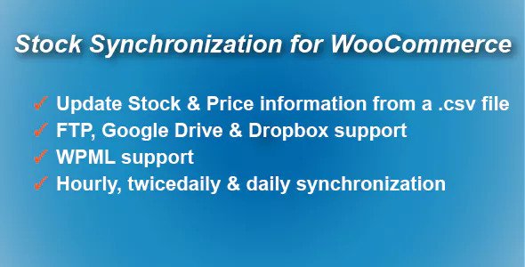 Stock Synchronization for WooCommerce 库存同步插件