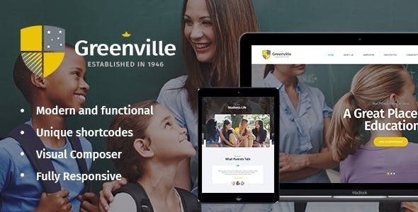 Greenville - 私立学校教育WordPress主题