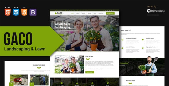 Gaco - 绿化园艺鲜花HTML模板
