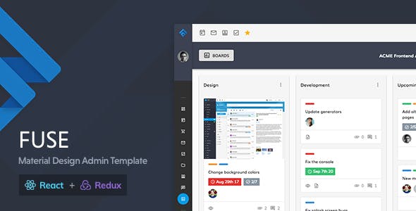  Fuse - React Redux Toolkit website application background management template