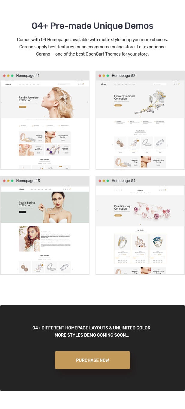 Corano - 可视化编辑珠宝奢侈品OpenCart主题